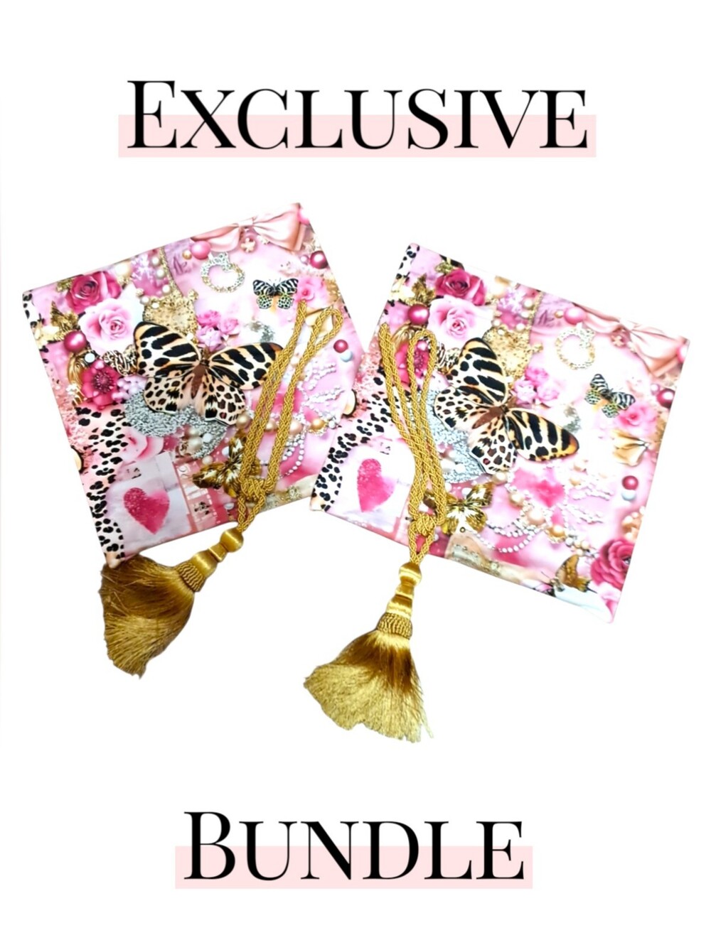 Glam Pillow Covers + Drapery Tiebacks= 4 Piece Bundle